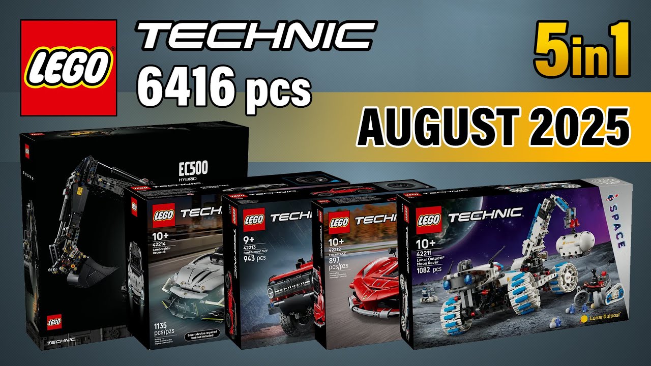 All LEGO Technic 2025 2HY (5in1)[6416 pcs] Step-by-Step Building
