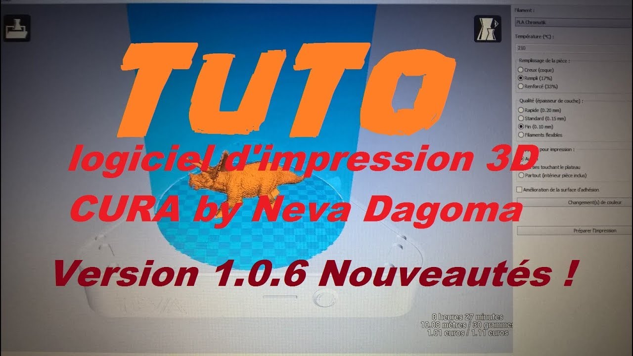 Tuto Logiciel D Impression 3d Cura Pour Neva Version 1 0 6 Nouveautes Youtube