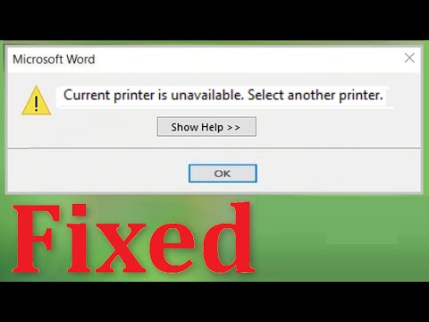 Microsoft Excel - Current Printer Is Unavailable. Select Another Printer Error -  How To Fix