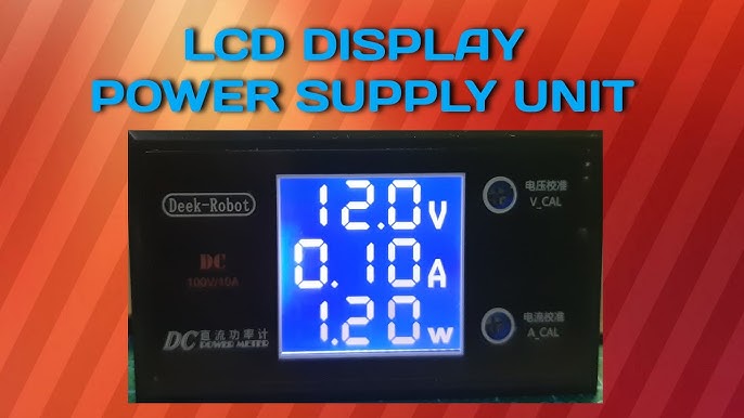 DC 0-100V 10A Voltmètre Ampèremètre Wattmètre - Tension Courant Compteur -  Testeur 12V 24V 36V 1000W
