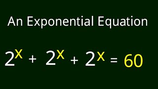 An exponential equation 