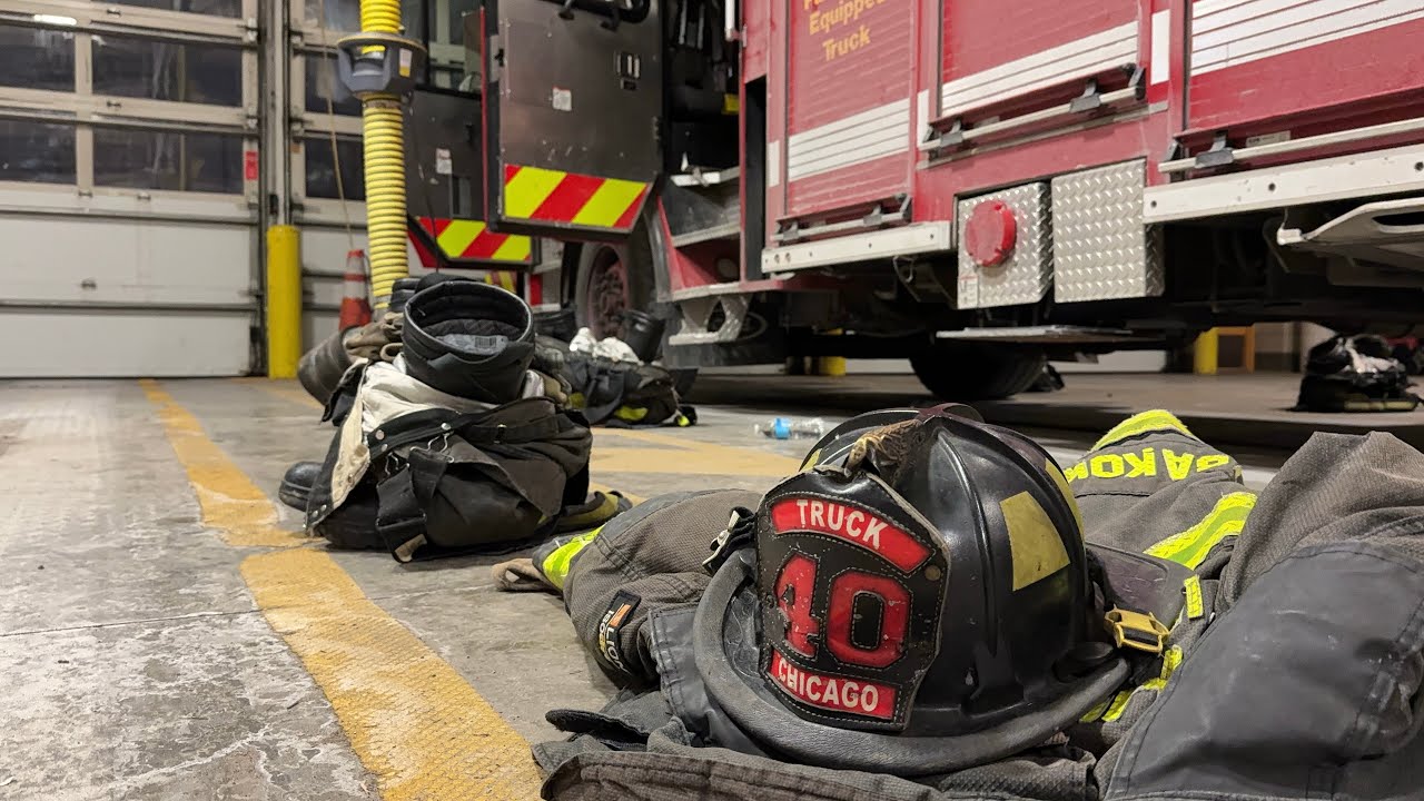 Chicago fire dept Ambulance 79-29 Engine 121 Truck 40 