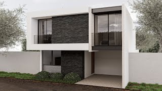 House Design 8x16 Meters | Casa de 8x16 metros