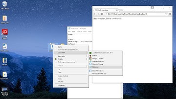 PC users: HTML editor Notepad, how to make and open html as code & website in a browser