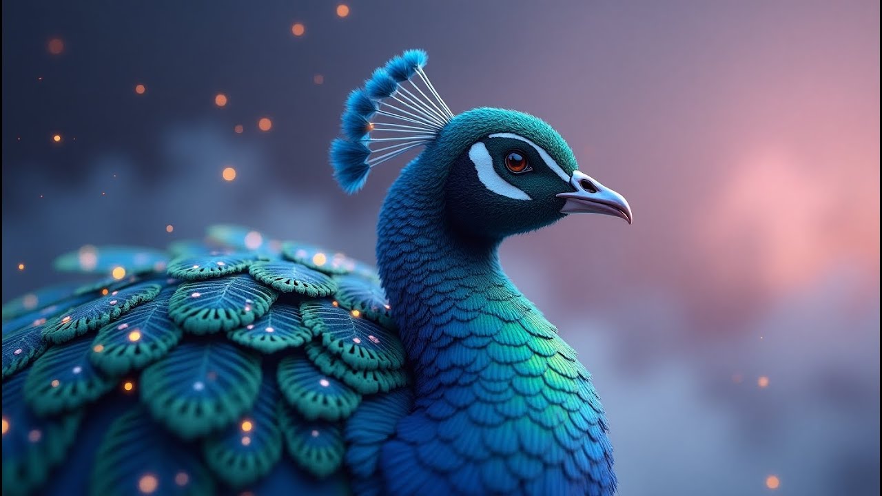Penny the Peacock Dreams in Light 🦚✨🌈 | Magical Peacock Rhyme for Kids | LULLABY KIDS