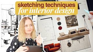 Interior design sketching in Procreate | Complete beginner guide