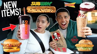 TRYING NEW MENU ITEMS FROM FAST FOOD RESTAURANTS!! 🔥 *MUKBANG/REVIEW*