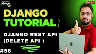 Django Tutorial in Hindi #58 - Django REST Framework | DELETE Request