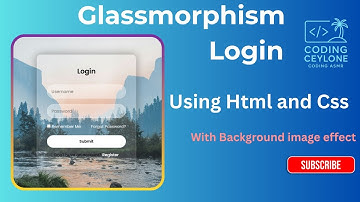 Modern Glassmorphism Login Form using HTML & CSS | Background Image Blur Effect | Coding ASMR