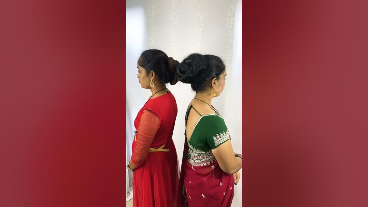 South Indian Style Hair Braid Long Hair Bun Hairstyle Tutorial Long