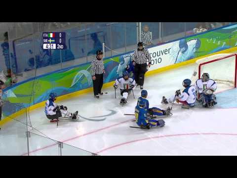 Sweden v Italy - ice sledge hockey - Vancouver 2010 Paralympic Winter Games