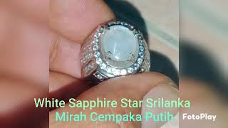 White sapphire star srilanka mirah cempaka putih