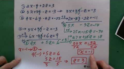 Algebra: Solving Systems of Linear Equations: By Elimination (2)