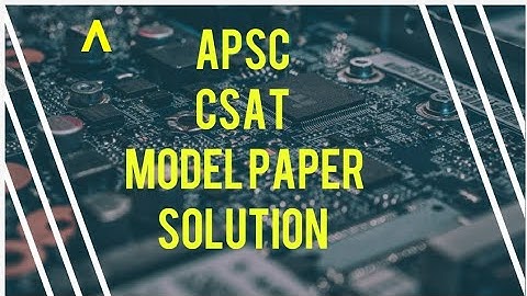 apsc csat model paper/%problem