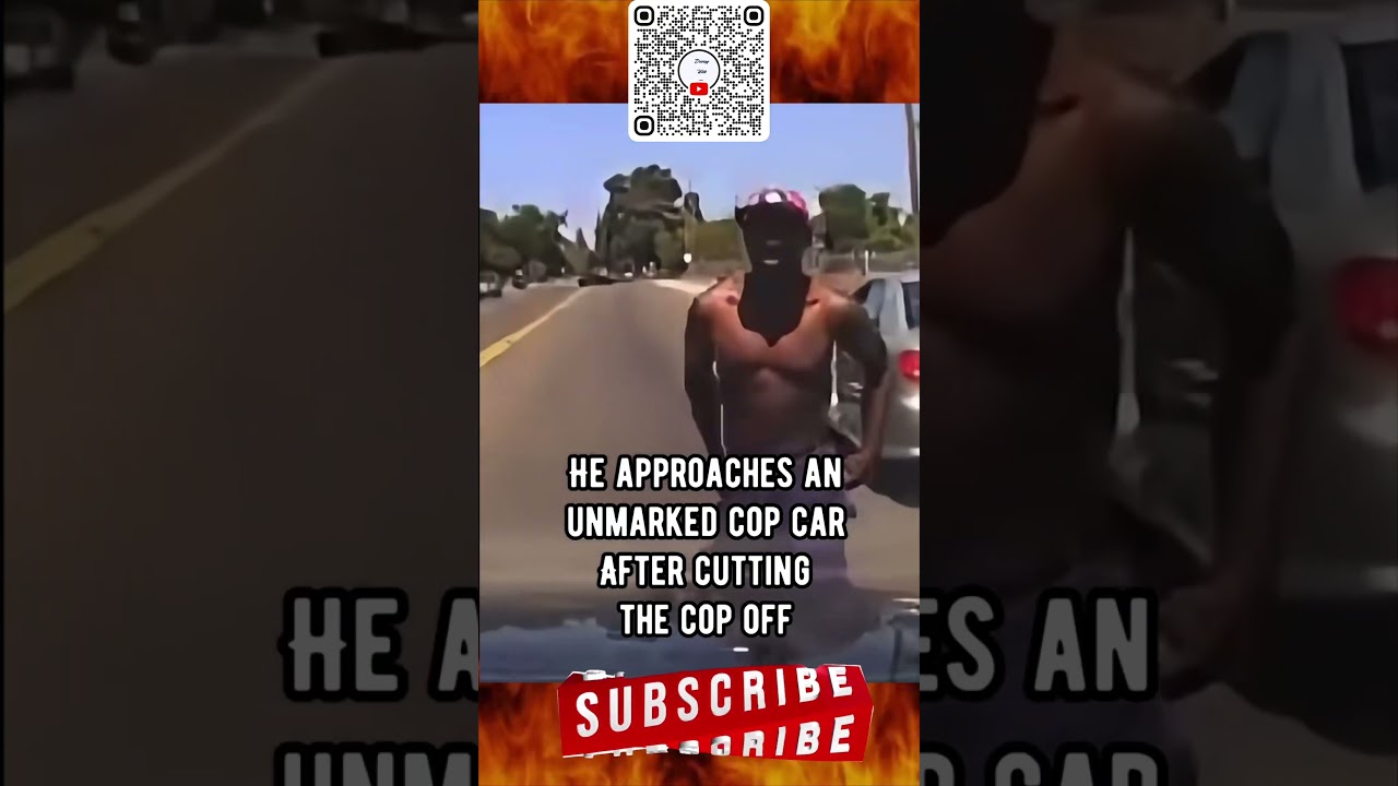 Road raging on a cop car 🤣😂🤣