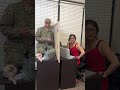 Military husband surprises wife at work! #Shorts