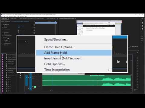 Learn How to Extend a Video Clip with Frame Hold in Adobe Premiere Pro CC 2017