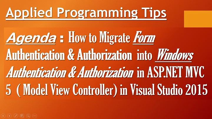 How to implement windows authentication in ASP.NET MVC 5 ( Model view controller) application Best