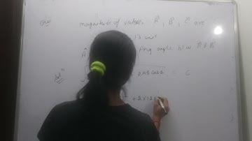 the magnitude of vectors A and B and C are 12 ,5,13 unit respectively