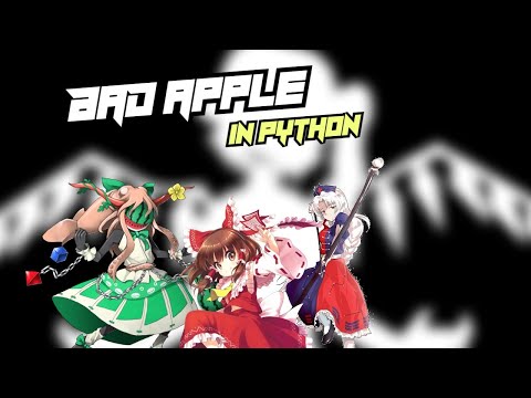Bad Apple running in Python IDLE output