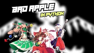 Bad Apple running in Python IDLE output