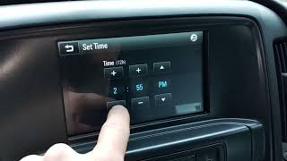 How to change the clock in a 2018 GMC Sierra