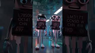 7805iC Voltage Regulation And LM317IC || 3DAnimation Video#electricalengineering #stydy #science