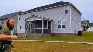 Record-Breaking 54-Foot Seamless Gutter Installation | Can You Spot John's Time-Saving Trick?