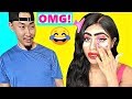 I DID MY MAKEUP HORRIBLY TO SEE HOW MY BOYFRIEND WOULD REACT!!!