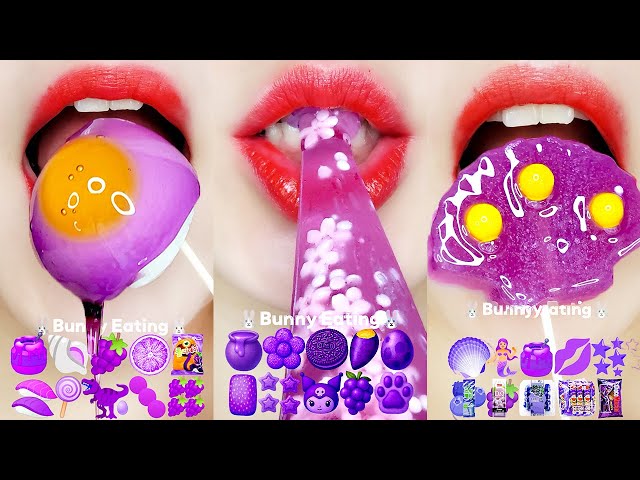 EXTREME Purple Snacks ASMR Collection! 💜 (Crunchy, Chewy, Satisfying Sounds) Mukbang