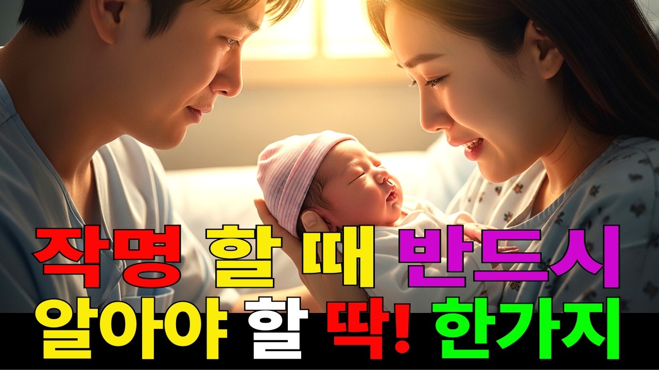 99%가 모르는 작명의 핵심을 알려드리겠습니다