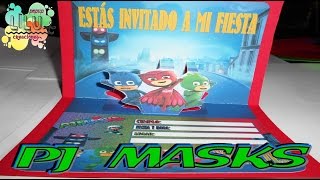 Como hacer una invitación de PJ Masks heroes en Pijamas - YouTube