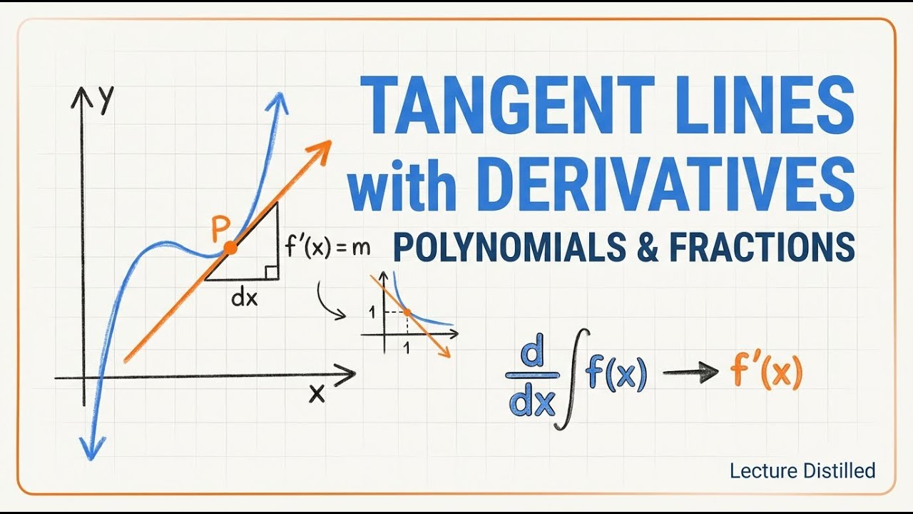 Calculus 1 — 8.2: Tangent Lines Using Derivatives