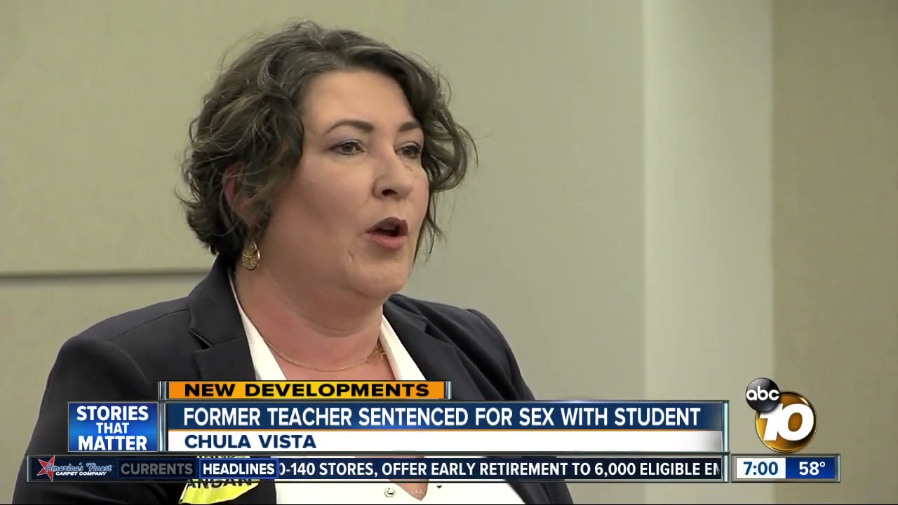 Former teacher sentenced for sex with student - YouTube