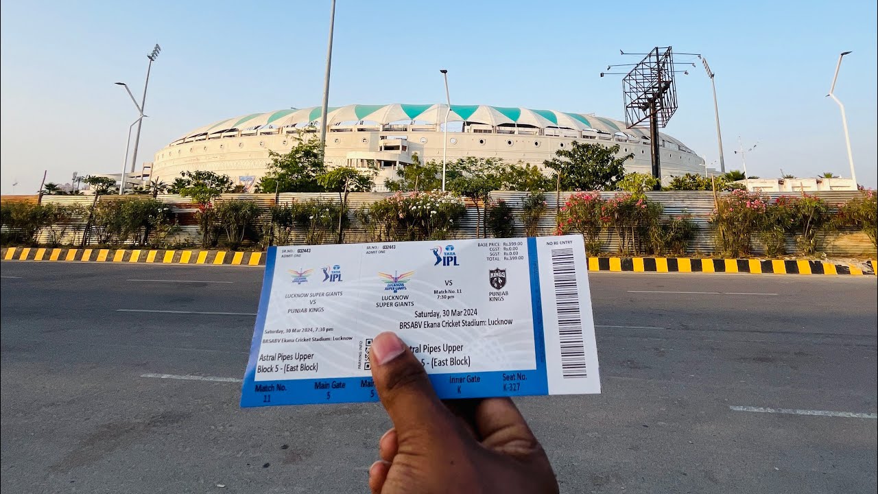 ipl Ticket ekana Stadium lucknow ekana stadium Lko ipl tickets price Match timing YouTube