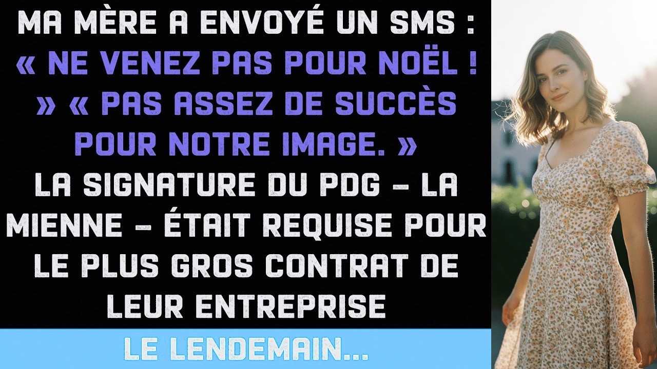 Le message était arrivé juste au moment où je finalisais les documents de fusion, et j’ai dû le relire deux fois : « Harper, ma chérie, pour Noël cette année, ton frère Mason amène sa nouvelle...