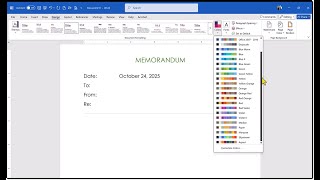 Introduction to Working with Templates, Styles, and Themes in Word 365
