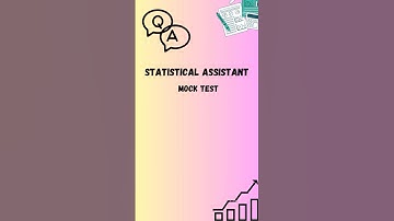 Statistical Assistant || Mock test #statisticalassistant #keralapsc #economicstatistics #statistics