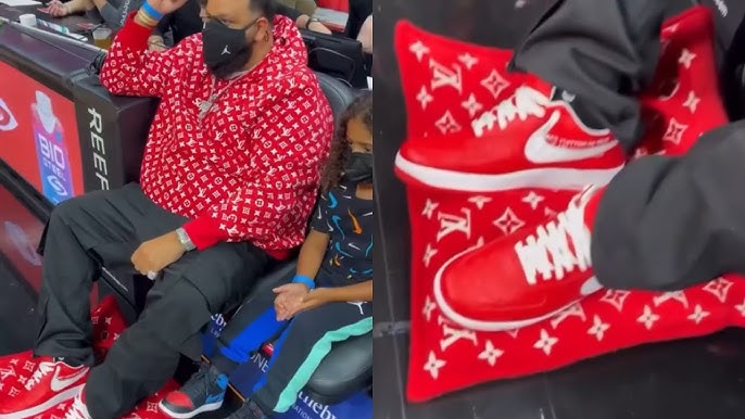 DJ Khaled's shoes are so 🔥 that he needs a pillow?! 👀
