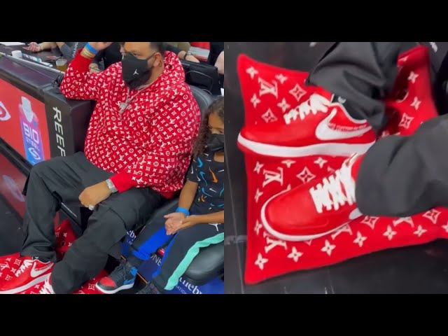 DJ Khaled Wearing Nike Sweats, With a Louis Vuitton x Supreme Bag