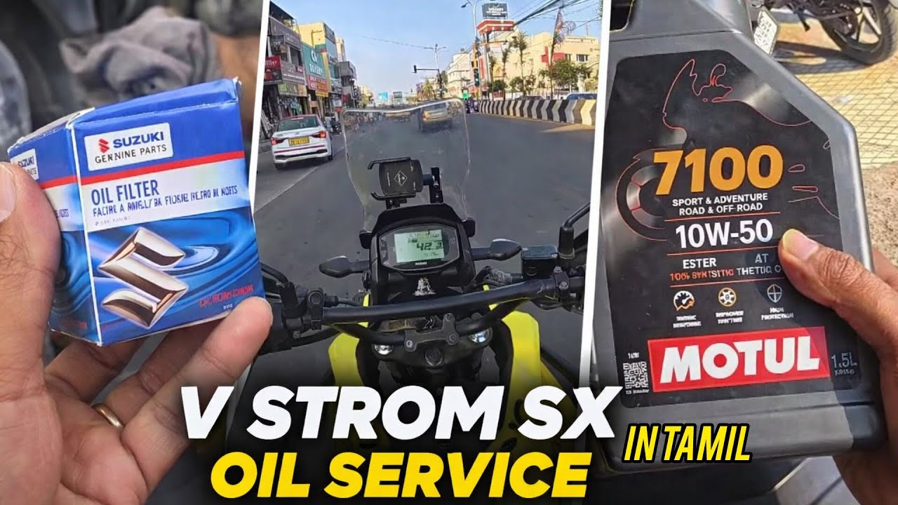 Oil service for Suzuki v strom 250sx #tamil #vstrom #automobile #service #motovlog #trending
