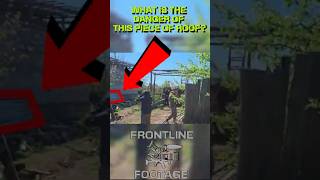 WHAT IS THE DANGER OF THIS PIECE OF ROOF? #frontline #fpv #combat #ukraine #warfare #army