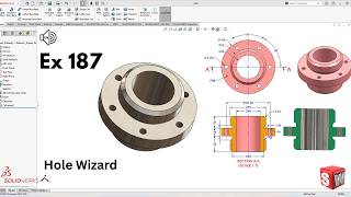 SolidWorks Tutorial Exercise 187 for beginners! SolidWorks