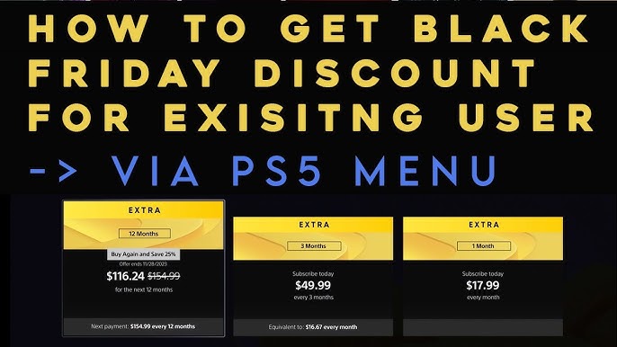 PlayStation Plus BLACK FRIDAY 2023 DISCOUNT (Save on Essential, Extra &  Premium) 