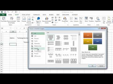 Video: Hvordan lager jeg en tabellmatrise i Excel?