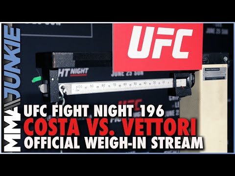 UFC Fight Night 196: Costa vs. Vettori official weigh-in live stream