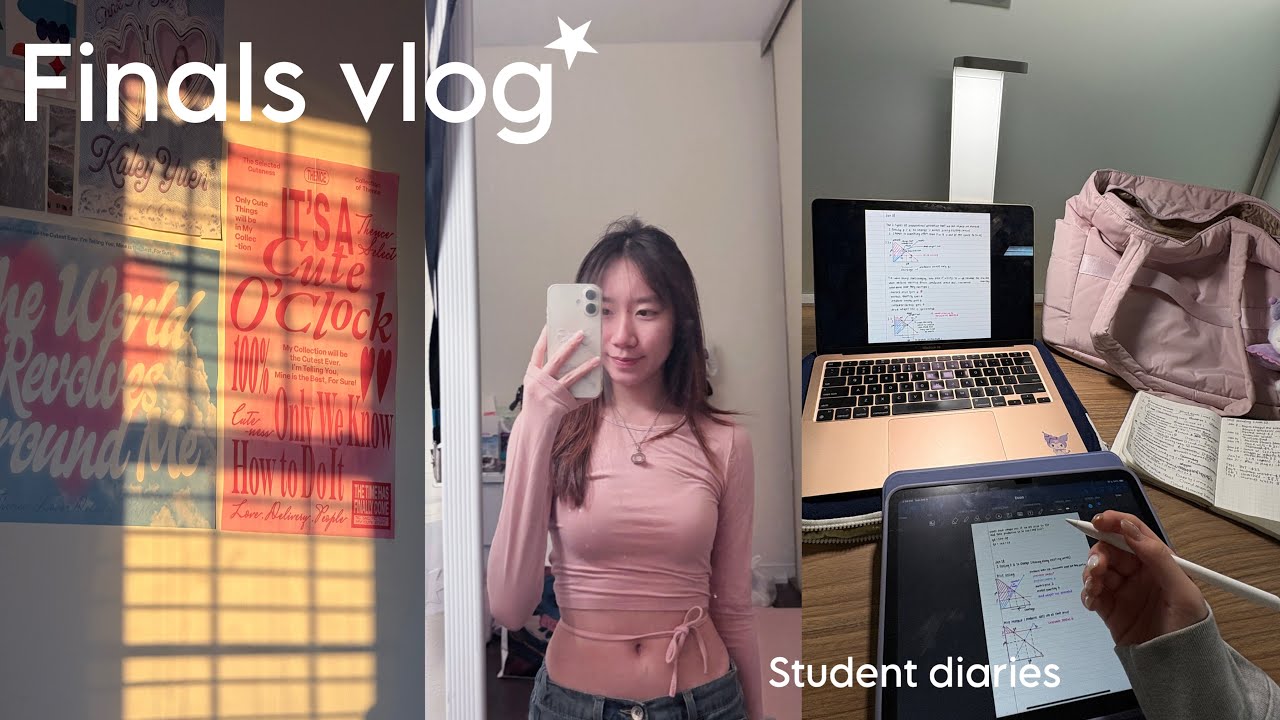 STUDY VLOG 📖☁️ | college finals week, productive days in my life ...