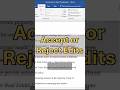 Accept or Reject Edits in Word | Track Changes Tutorial