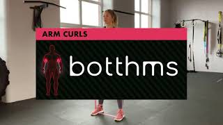 Arm Curls With Botthms Long Resistance Bands Exercises Botthms.com