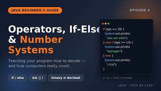 Learn Java Operators, If-Else Statements & Binary Conversion (Beginner Tutorial)